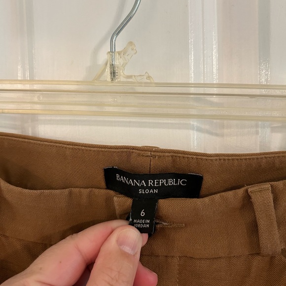 Banana Republic SLOAN Pant mini flare size 6 caramel / brown - Picture 3 of 3